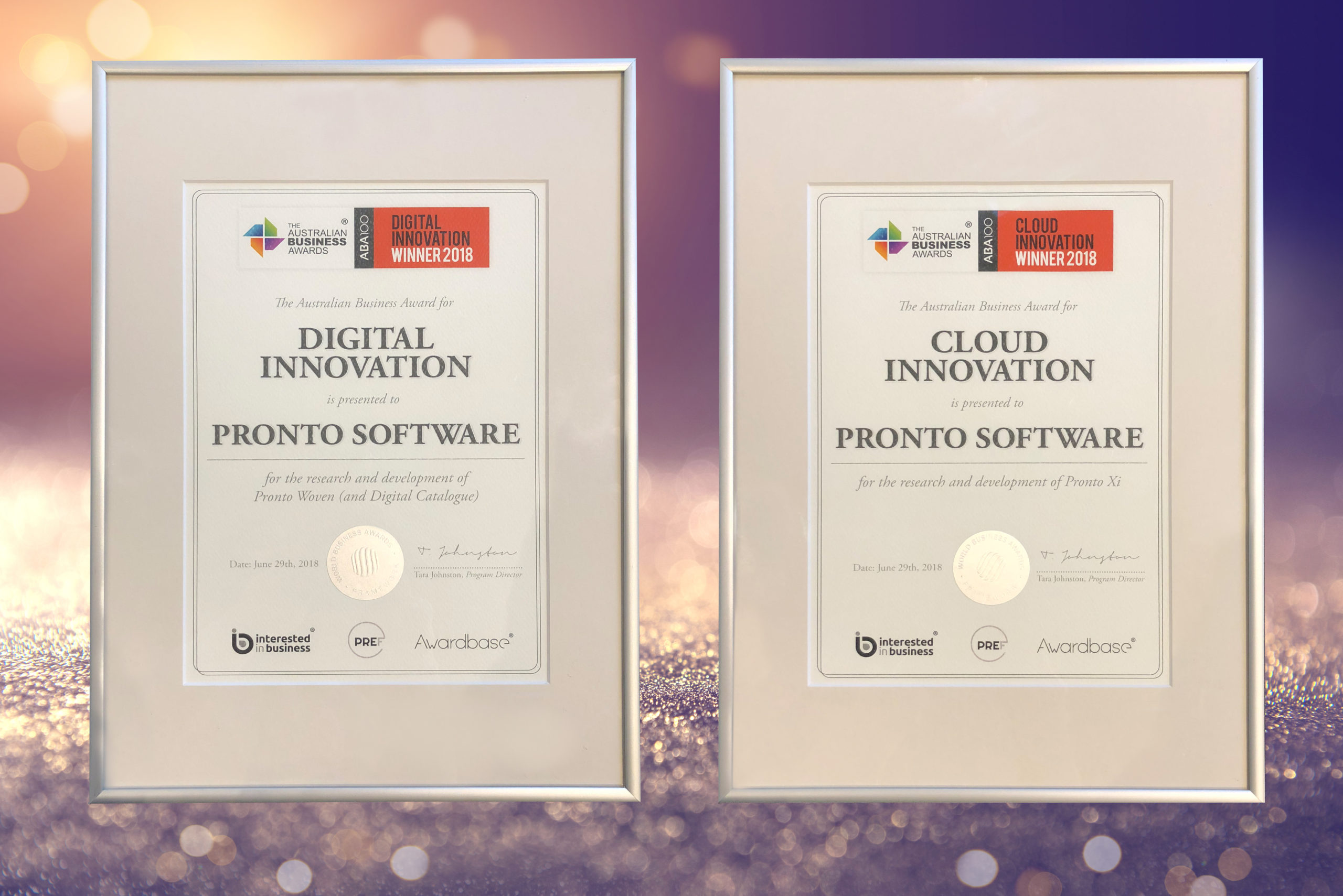 Pronto Software Digital & Cloud Innovation Awards Pronto Software Digital & Cloud Innovation Awards