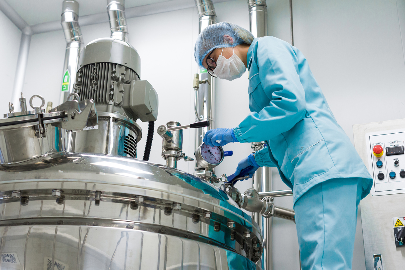 Chemical professional following manufacturing processes to produce chemicals.