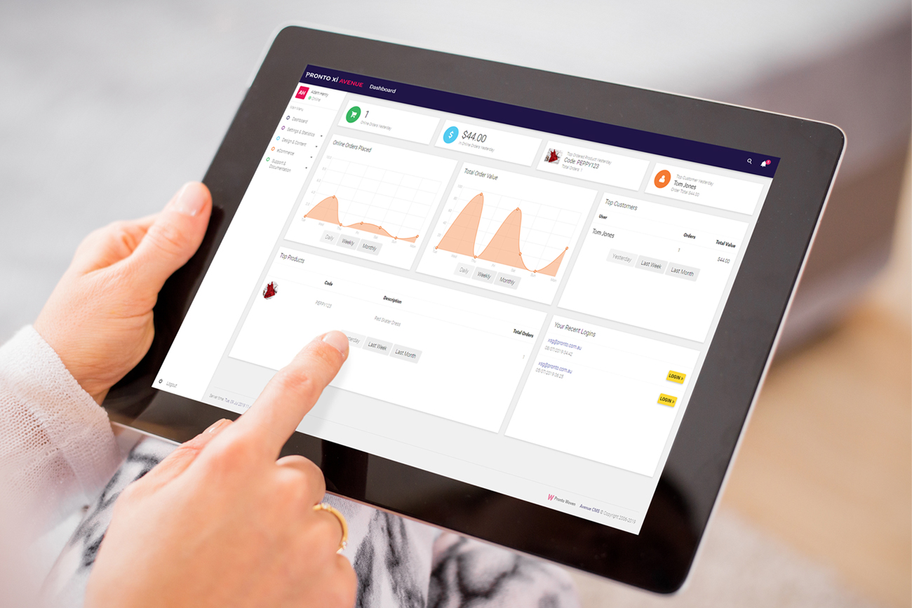 Pronto Xi Avenue gives real-time data of all inventory information, accounts, pricing and orders to enable better and more informed decision-making.